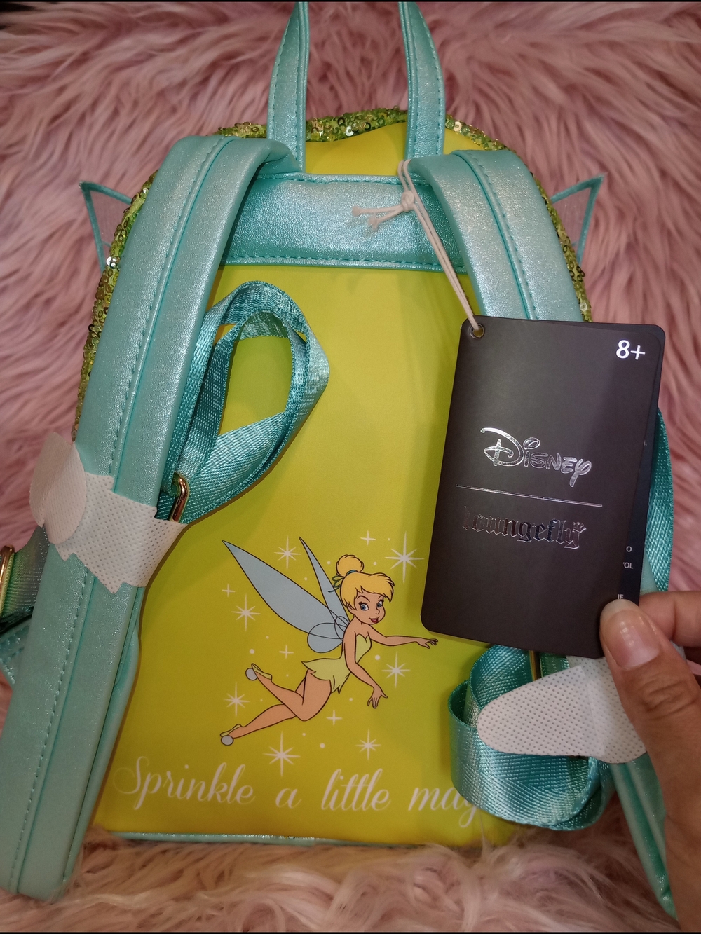Disney Tinkerbell Sequin Backpack Loungefly - Picture 4 of 11